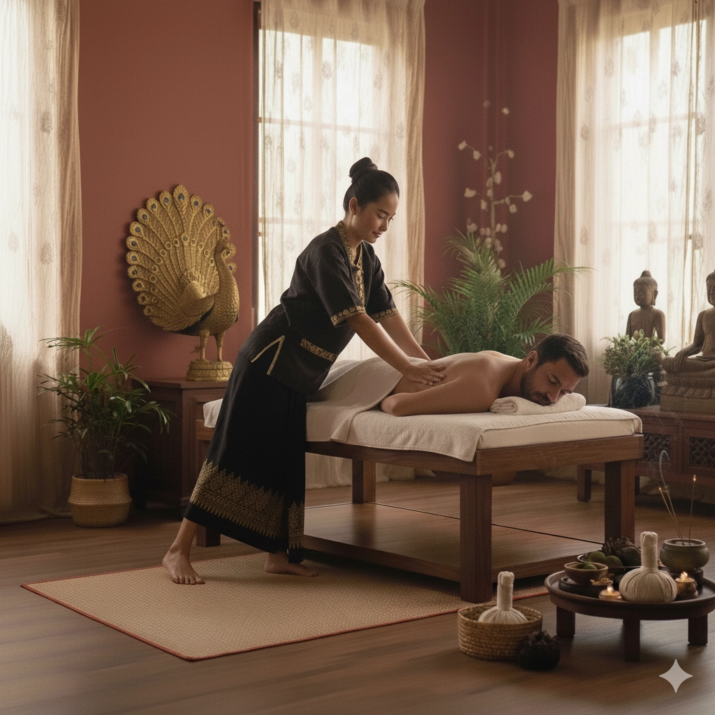 Tajska masaža s toplim kokosovim oljem